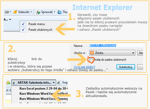 RSS pod Internet Explorer